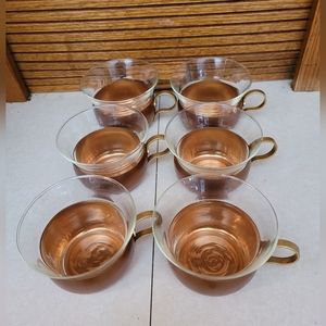 Vintage Copper Tea cups set